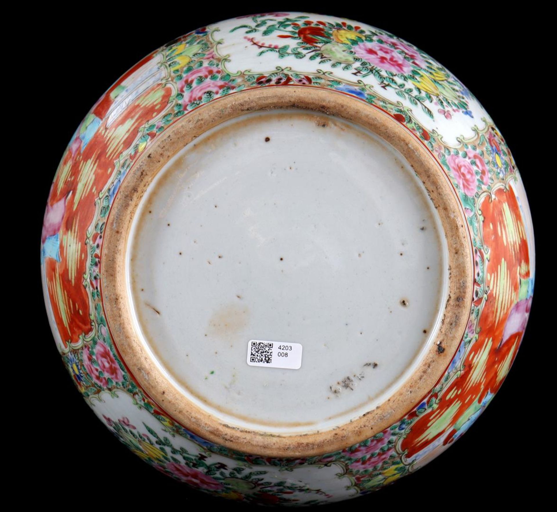 Porcelain Cantonese vase - Image 4 of 4