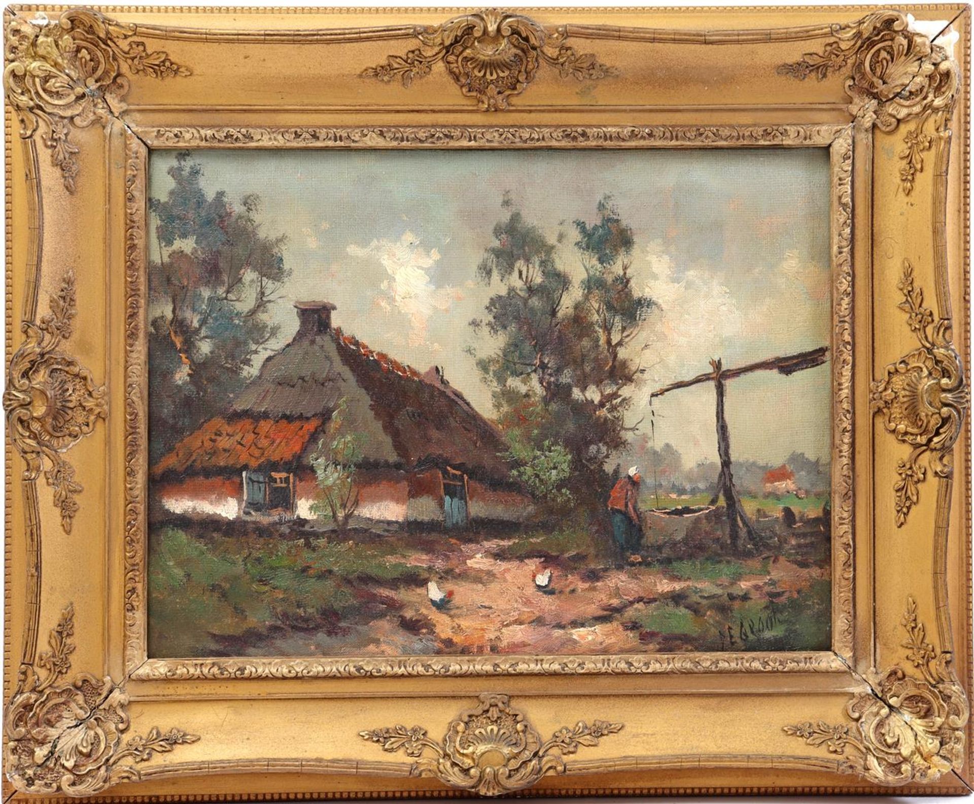 Signed de Groot, farmhouse