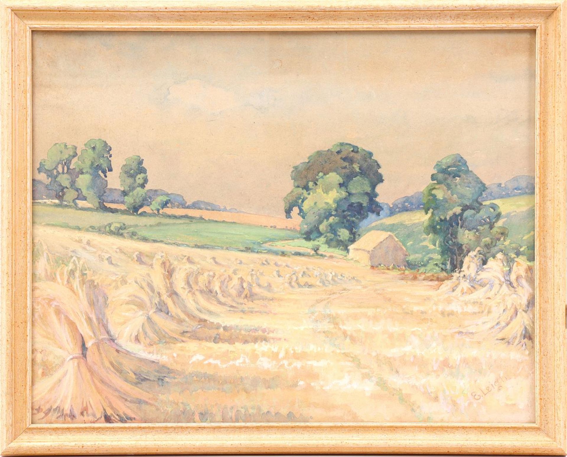 Signed E. Leigh, landscape
