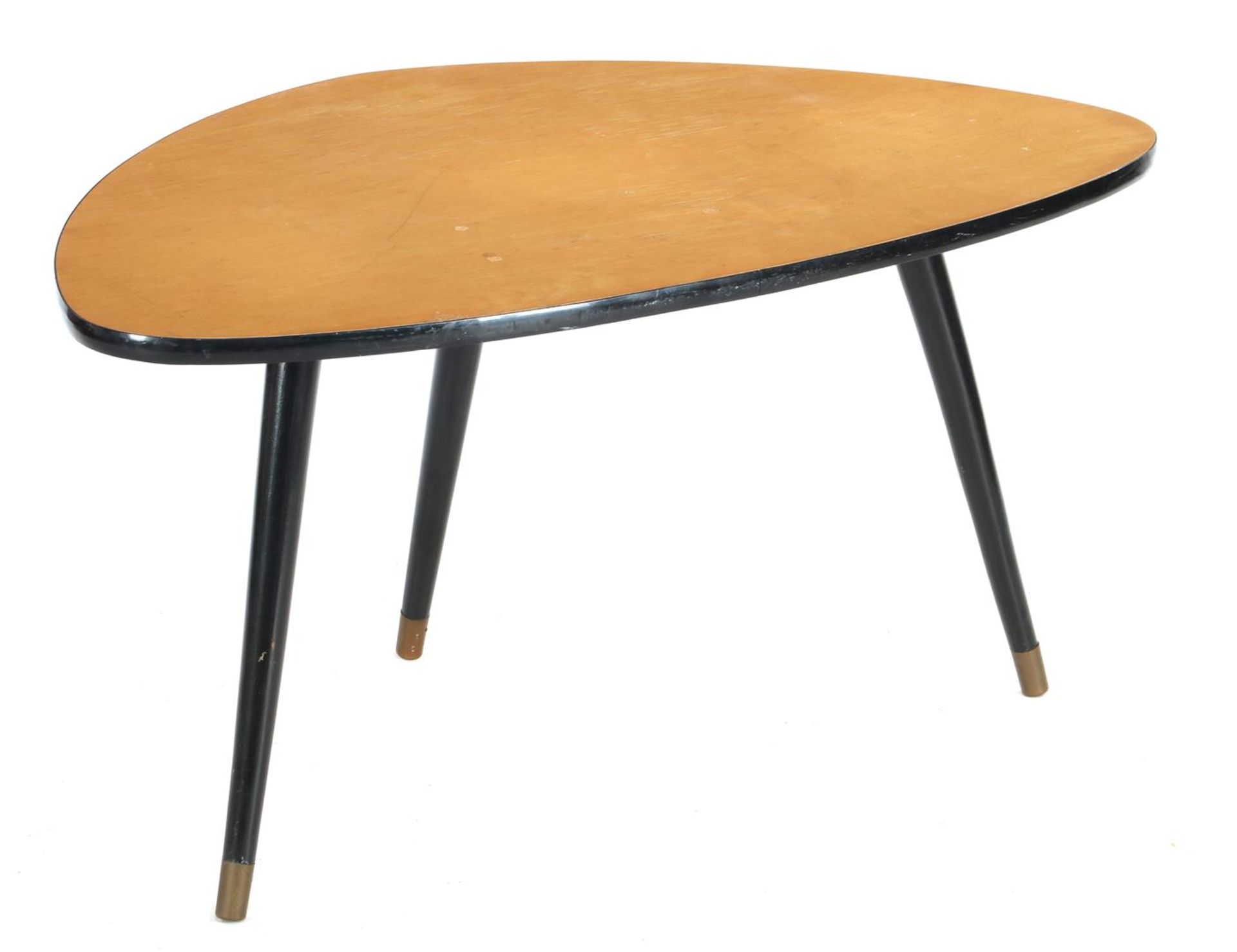 Birch wood kidney table