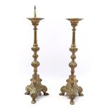 2 copper candlesticks