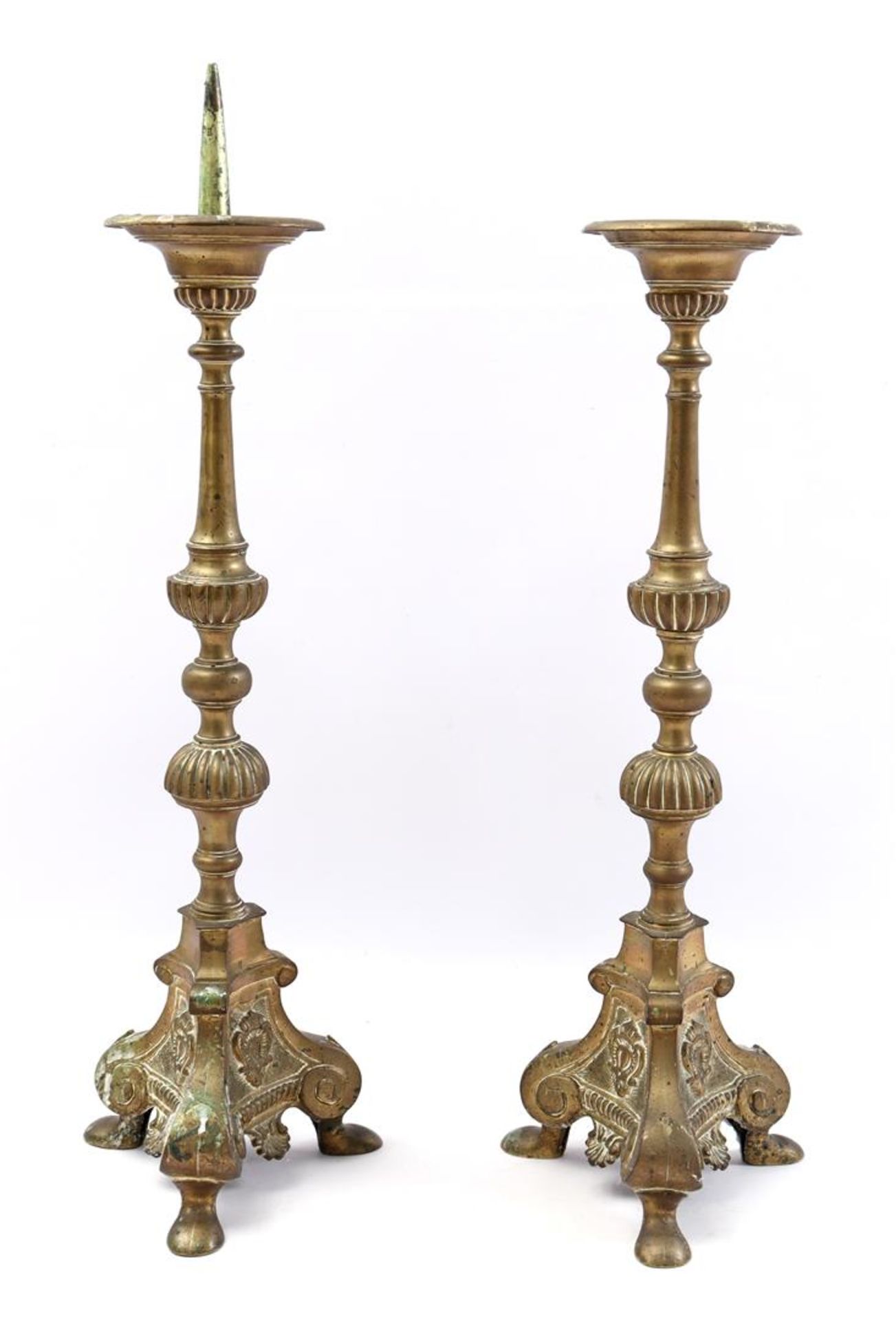 2 copper candlesticks