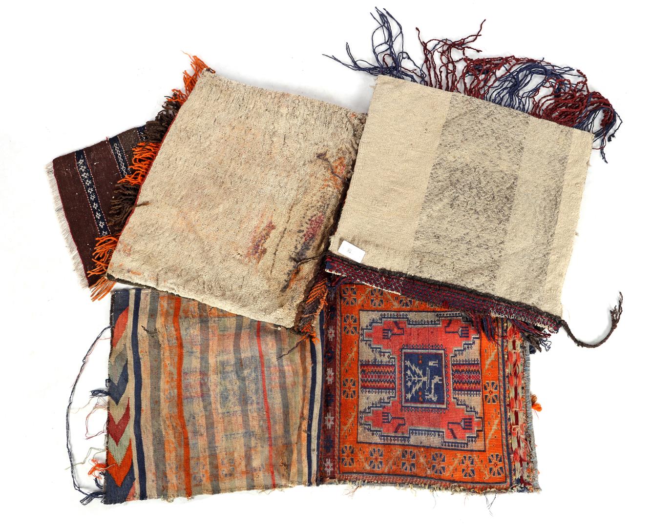 4 hand-knotted wool carpets/bags - Image 2 of 2