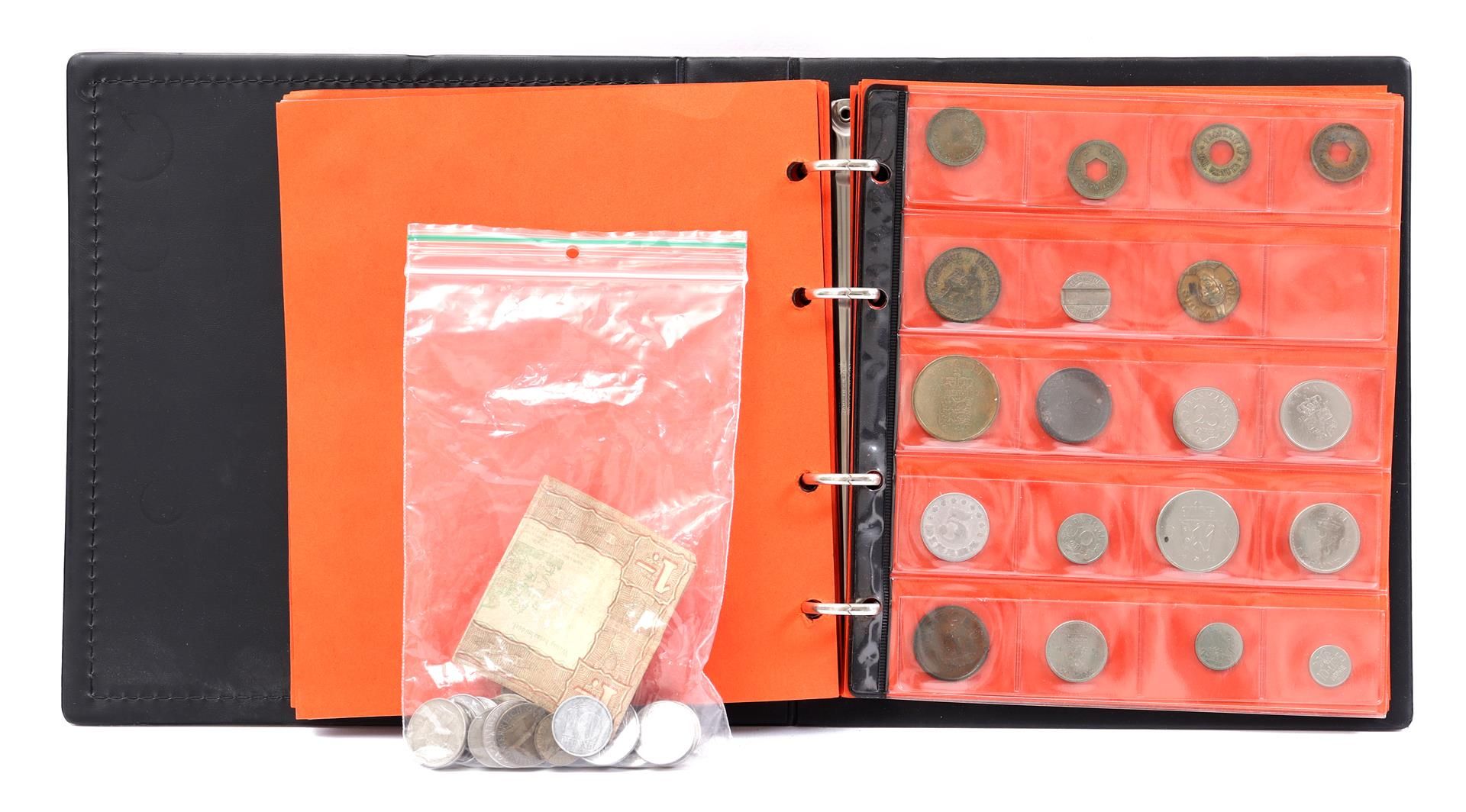 Album with various coins