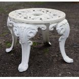 White lacquered aluminum table