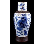 Porcelain Nanking baluster vase