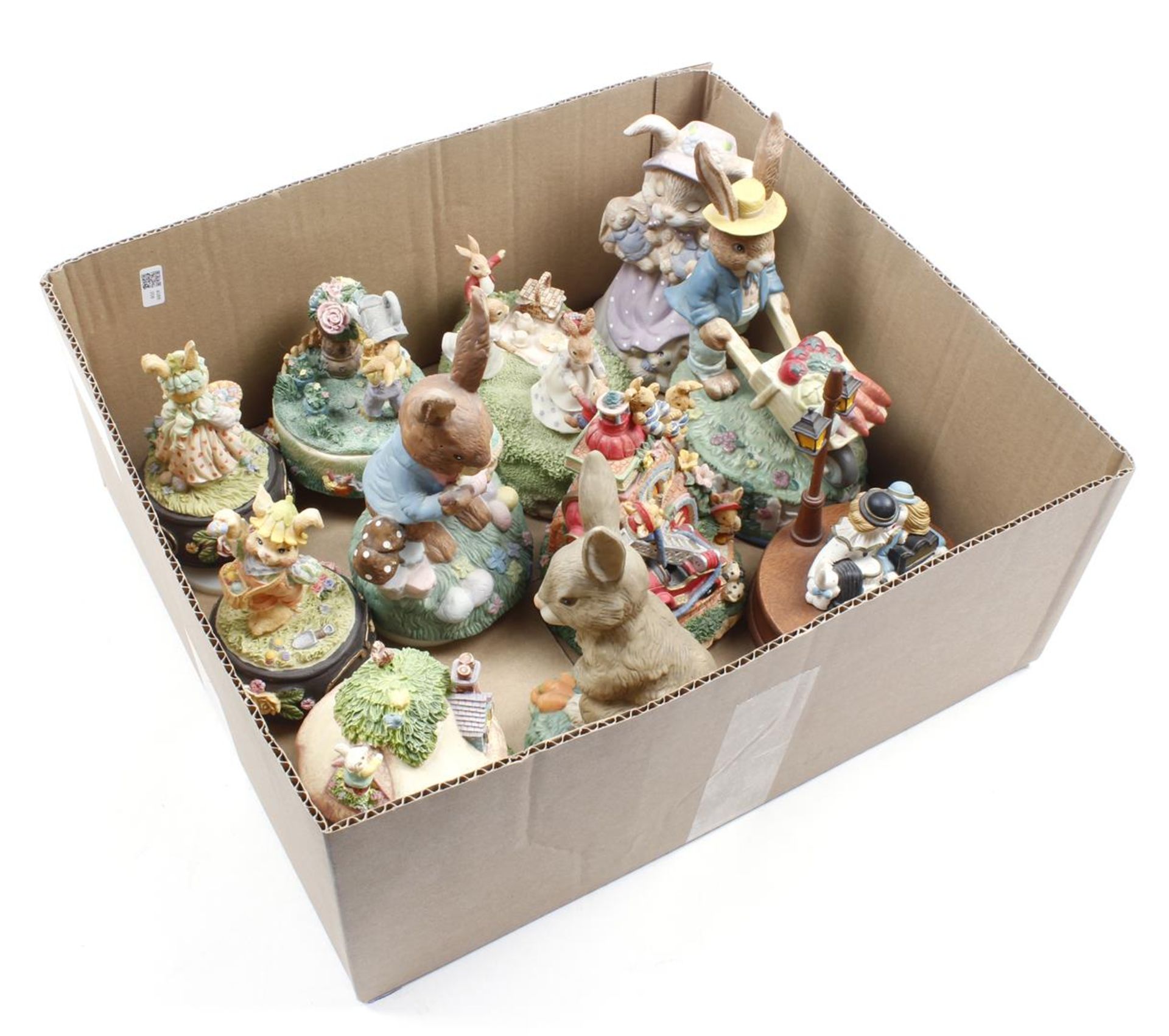 Box various figurines