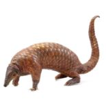 Prepared and mounted pangolin