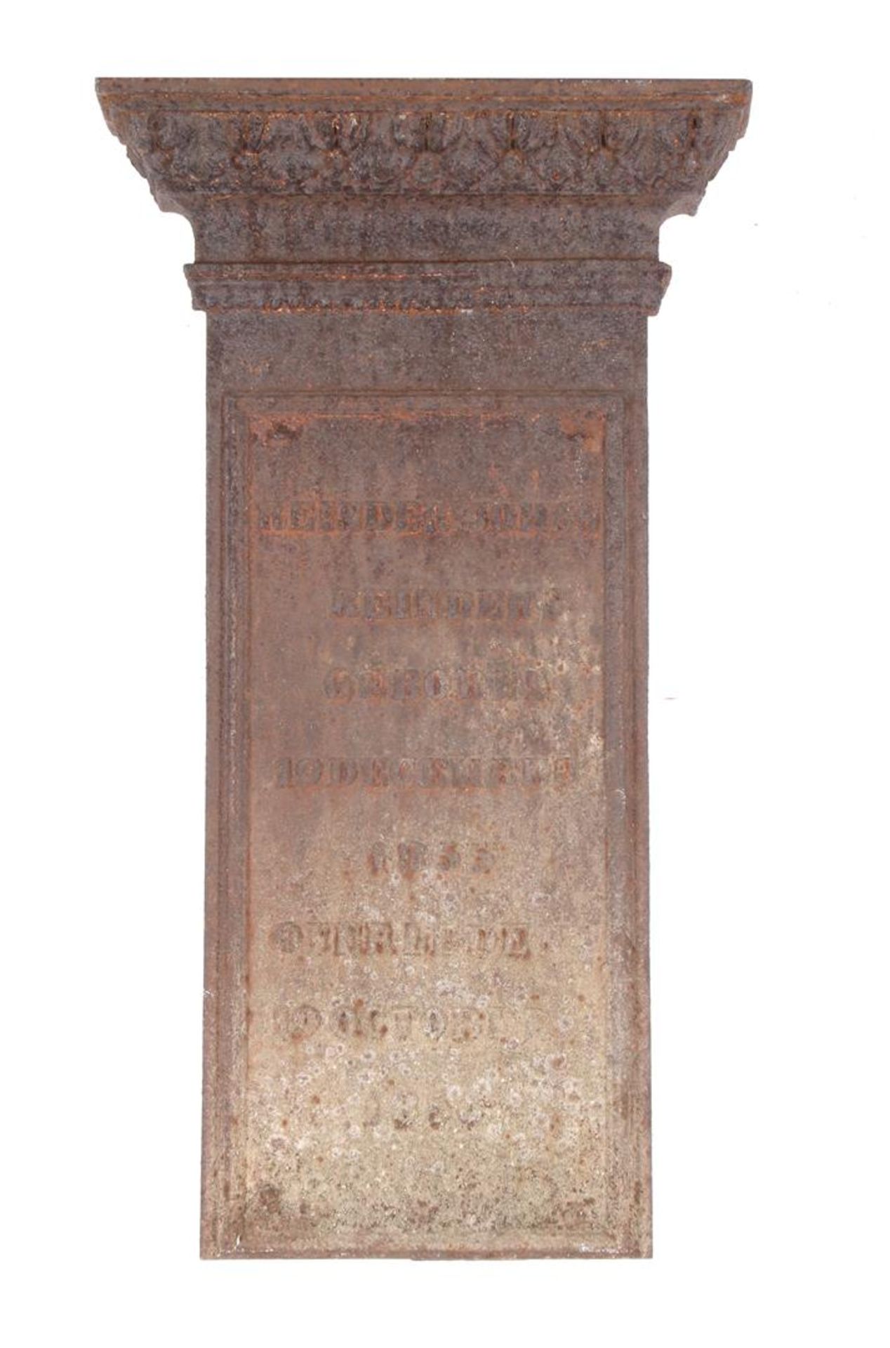 Cast iron tombstone - Image 2 of 2