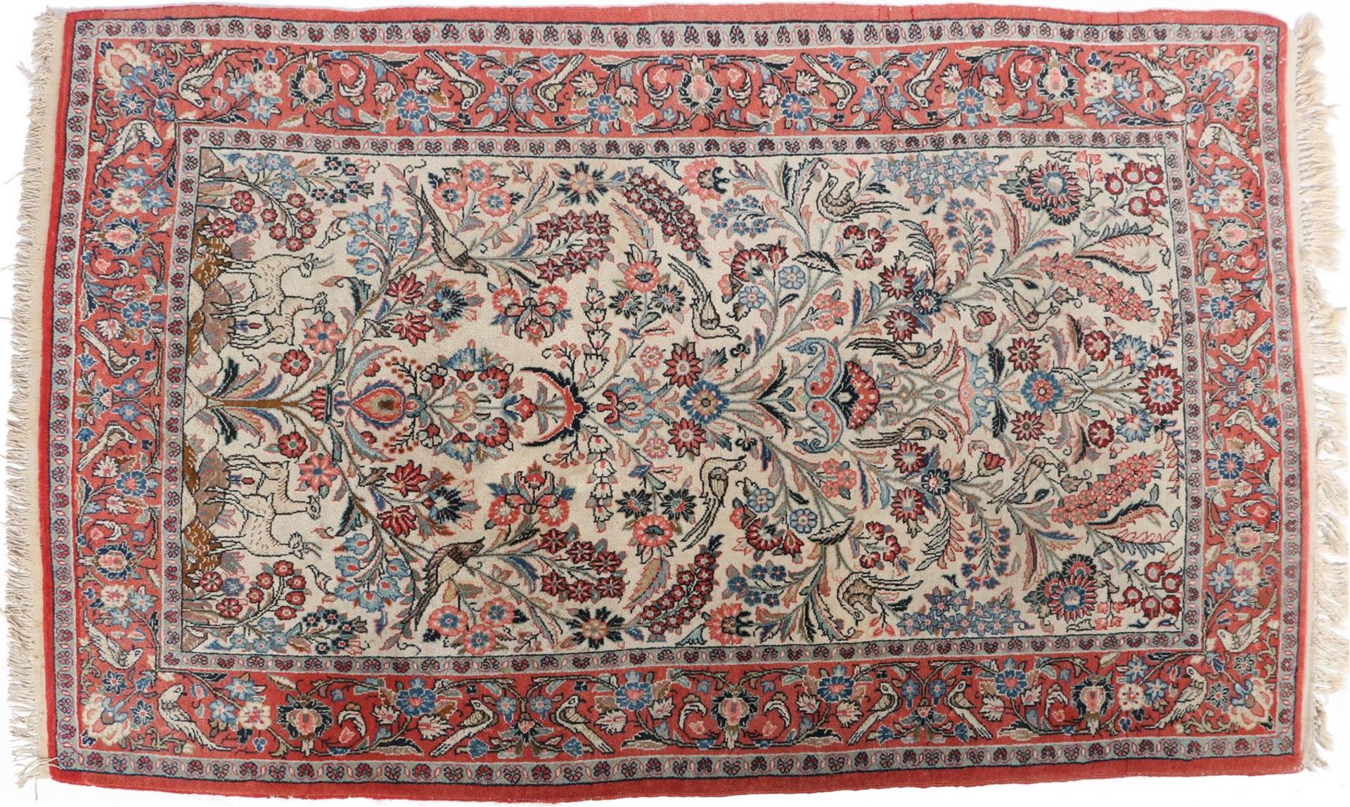 Hand-knotted Ispahan carpet