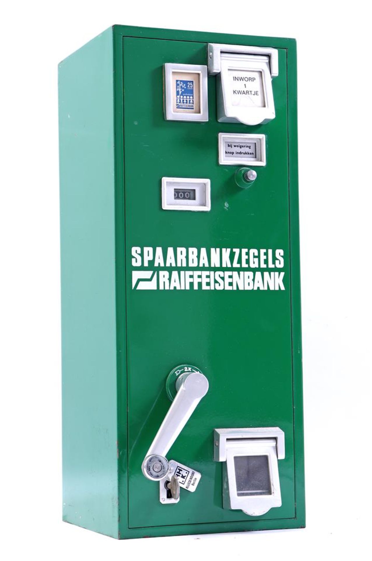 Metal green lacquered dispenser