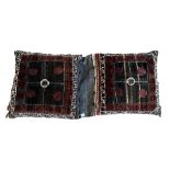 Hand-knotted wool double saddlebag