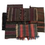 5 hand-knotted wool (wall) tapestries
