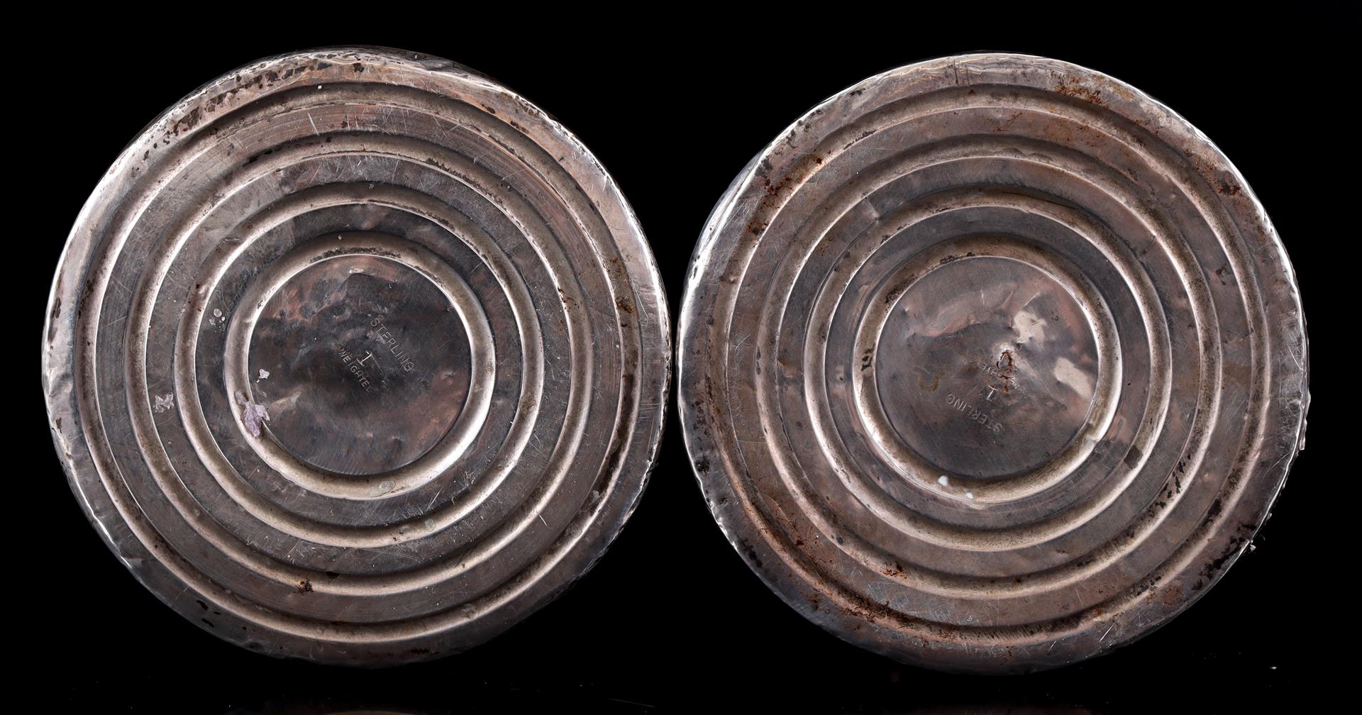 2 silver candlesticks - Image 2 of 3