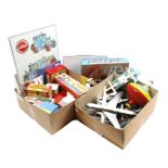 2 boxes with various toys