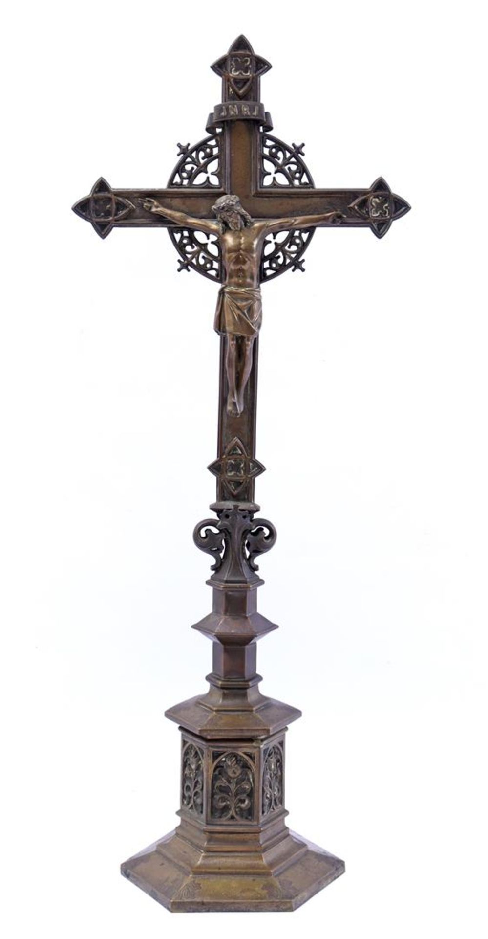 Brass crucifix - Image 2 of 4