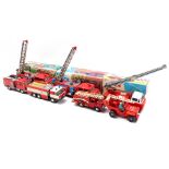 7 tin fire trucks