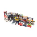 2 boxes with various toy cars