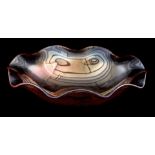 High-gloss glass decorative dish