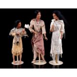 3 porcelain dolls