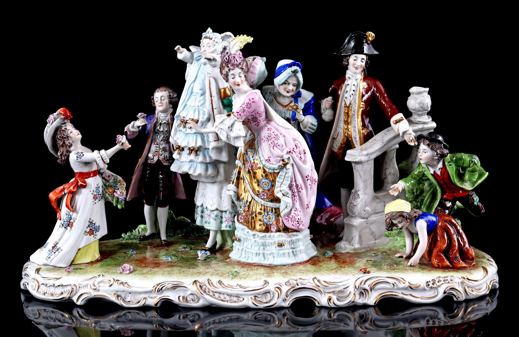 Capodimonte porcelain sculpture group