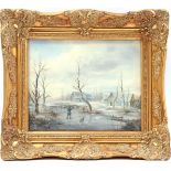 Unclear signed, winter scene