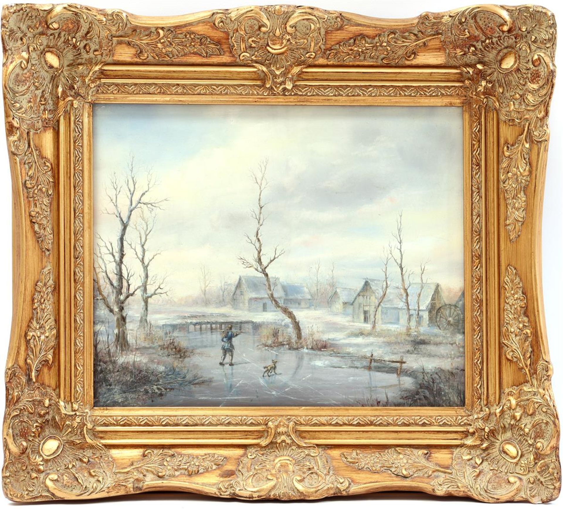 Unclear signed, winter scene