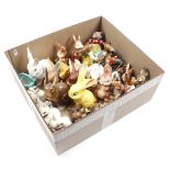 Box various figurines