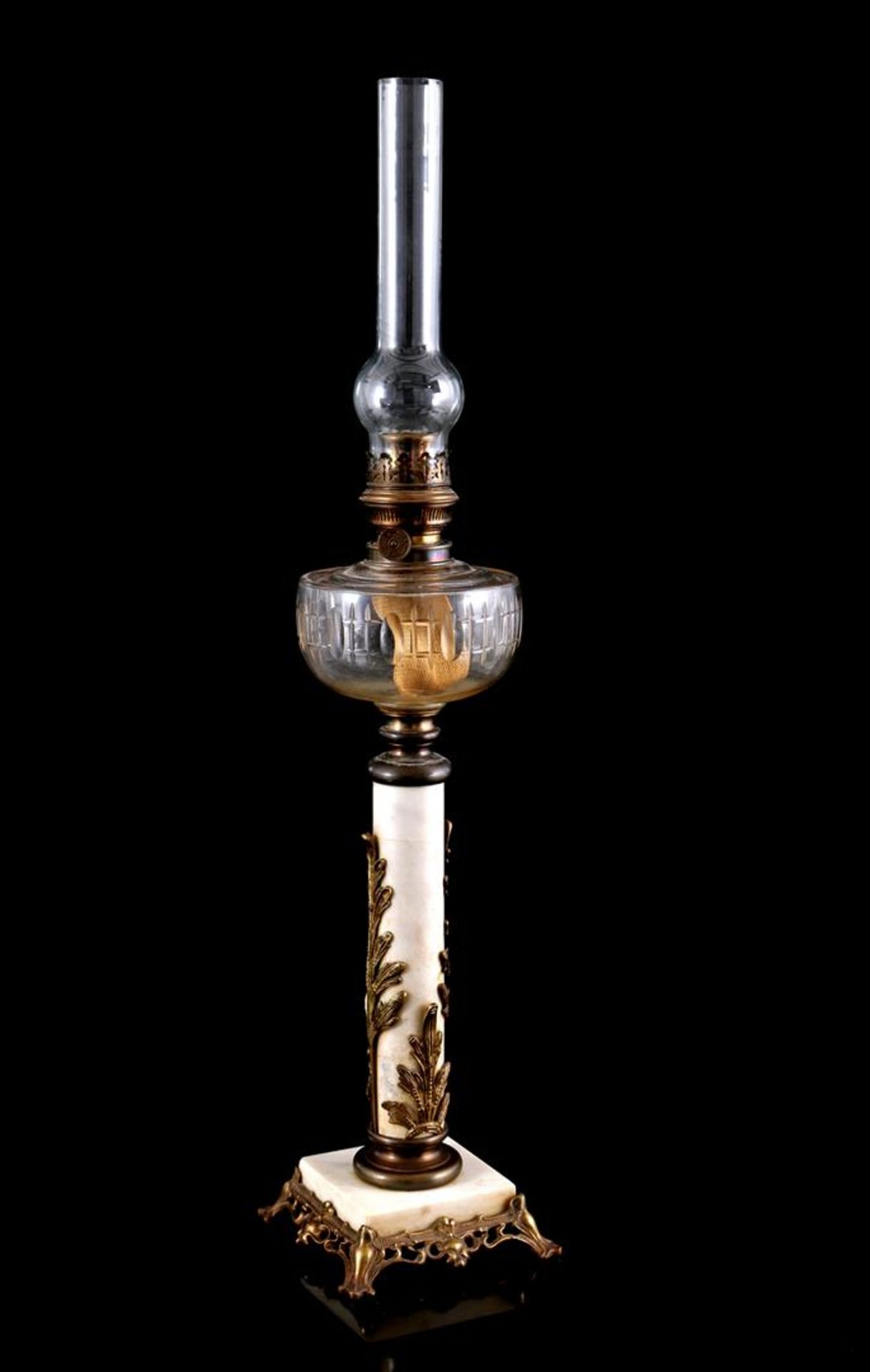 Brass oil lamp