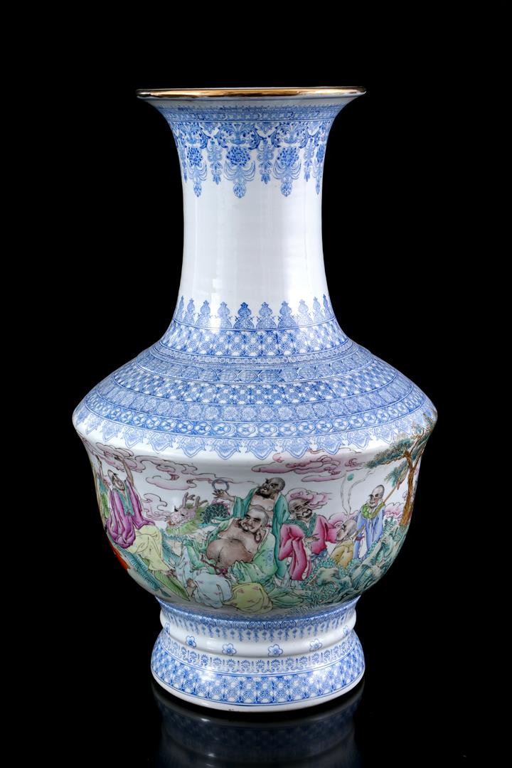 Porcelain baluster vase