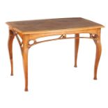 Walnut Art Nouveau table