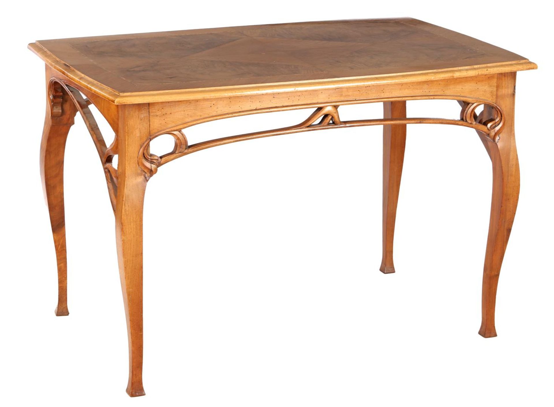 Walnut Art Nouveau table