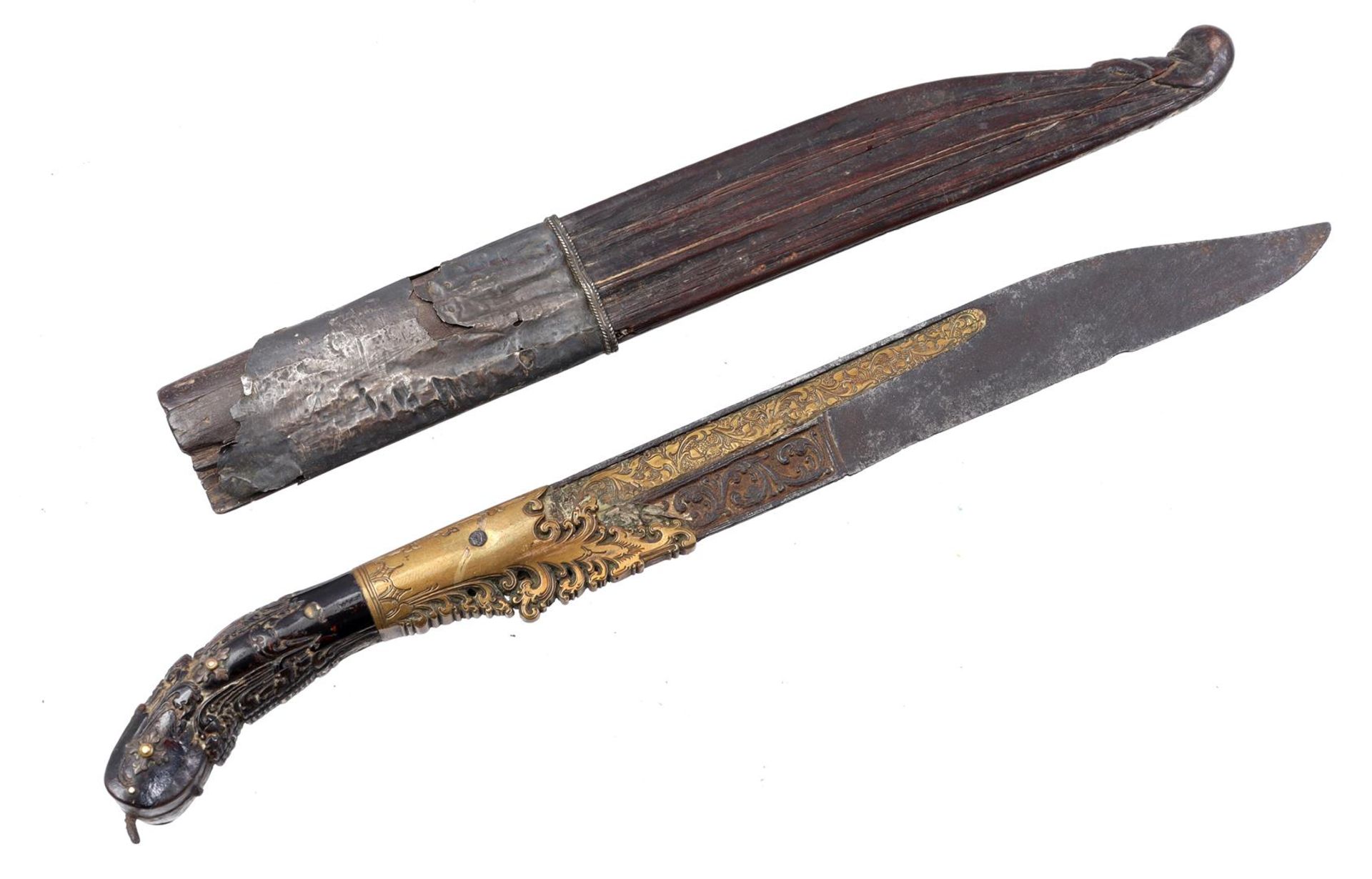 Dagger in wooden scabbard