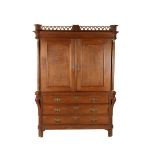 Oak 2-door Empire cabinet