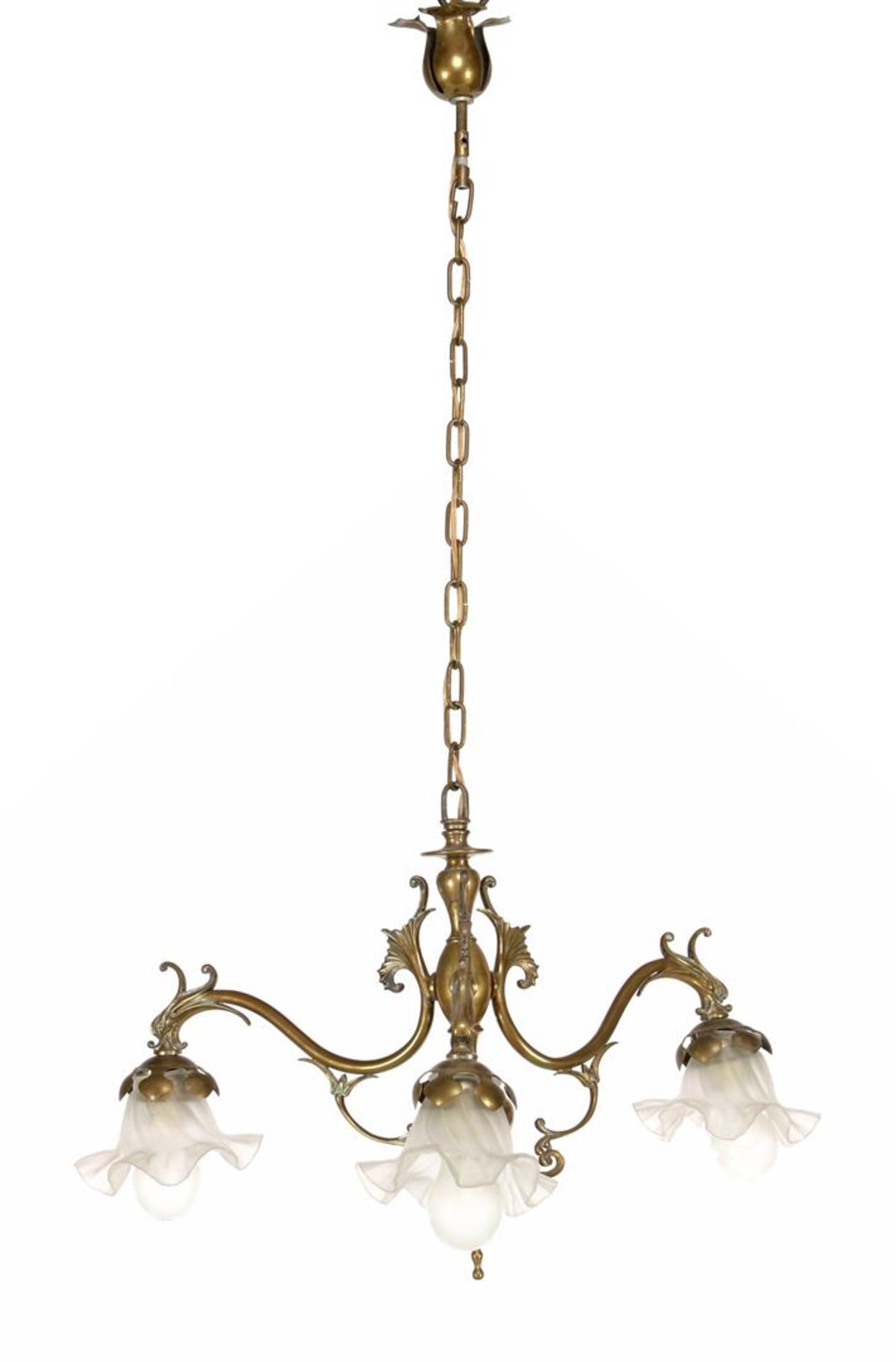 Brass 3-light hanging lamp