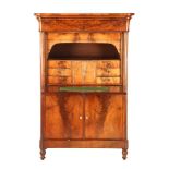 Mahogany veneer flap desk