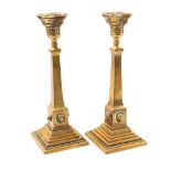 2 copper candlesticks