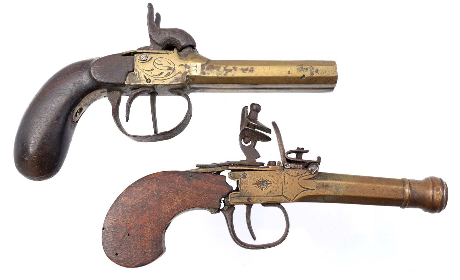 Brass single and double pistol