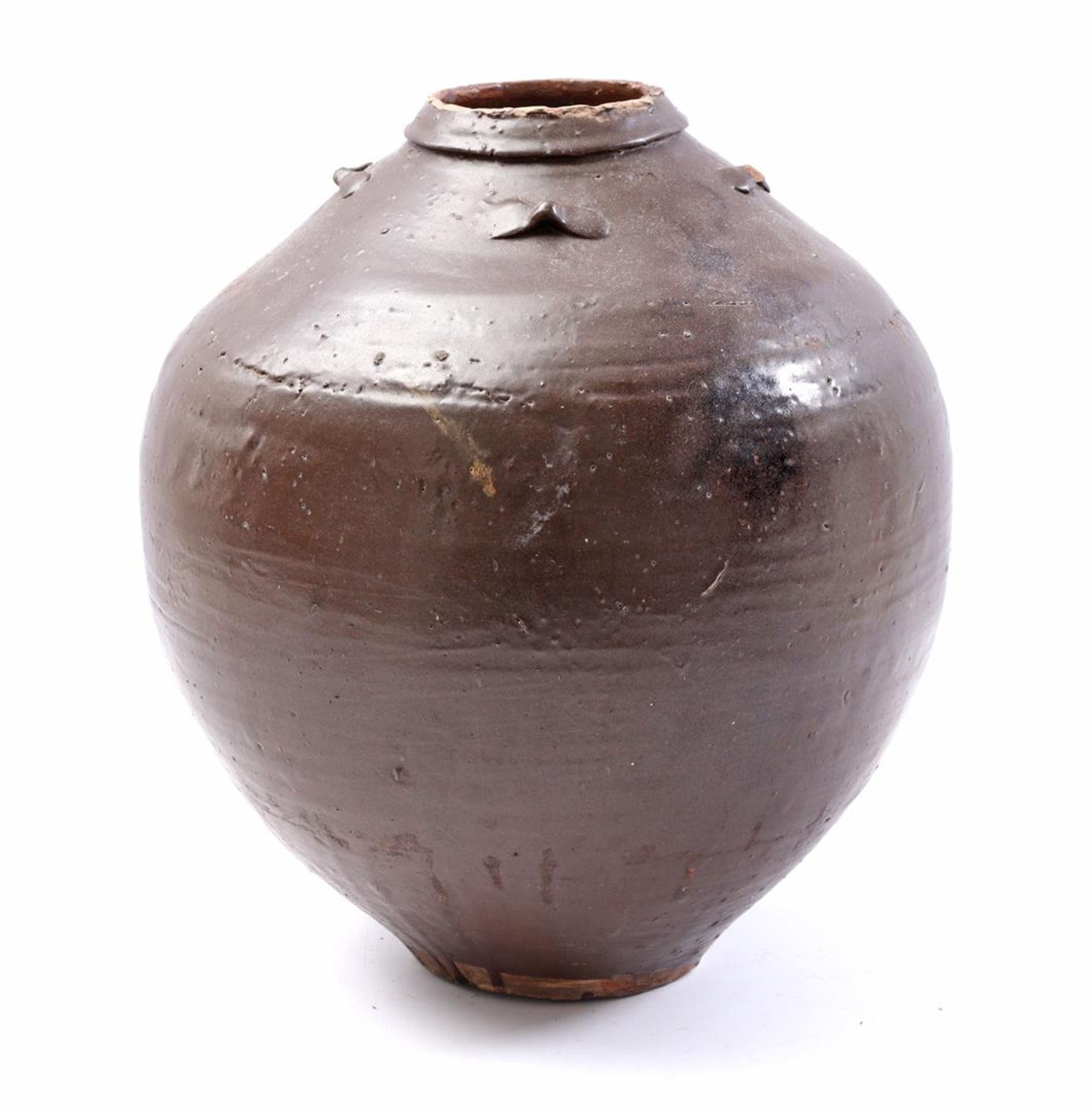 Earthenware glazed pot