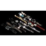 17 various wristwatches
