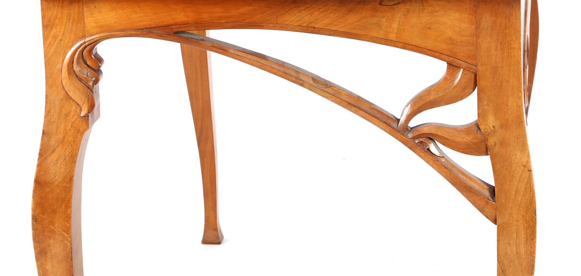 Walnut Art Nouveau table - Image 3 of 3