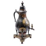 Pewter painted tap jug