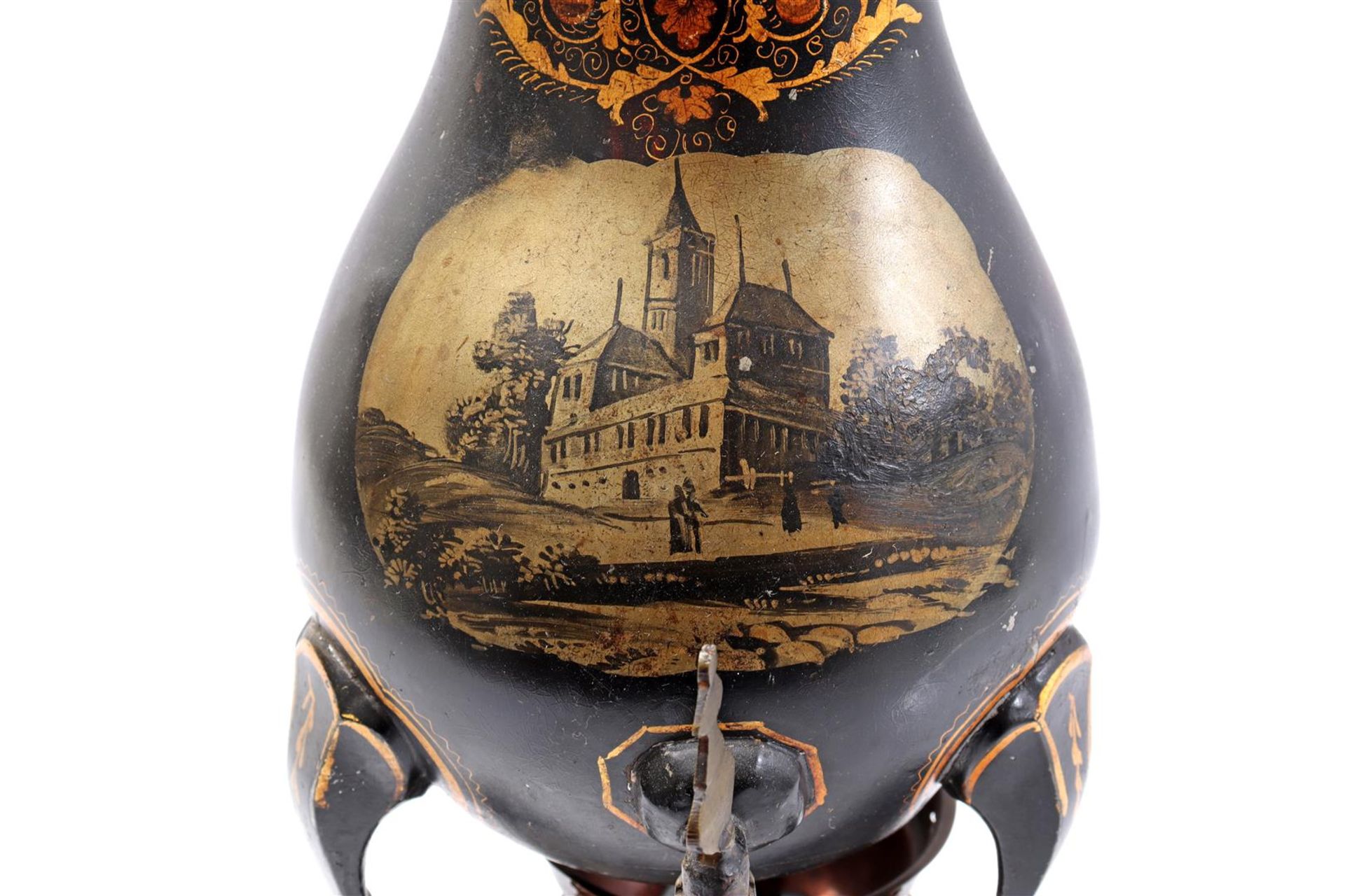 Pewter painted tap jug - Image 2 of 2