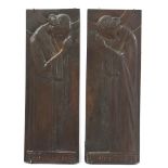 2 bronze wall plaques