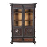 Black stained bookcase