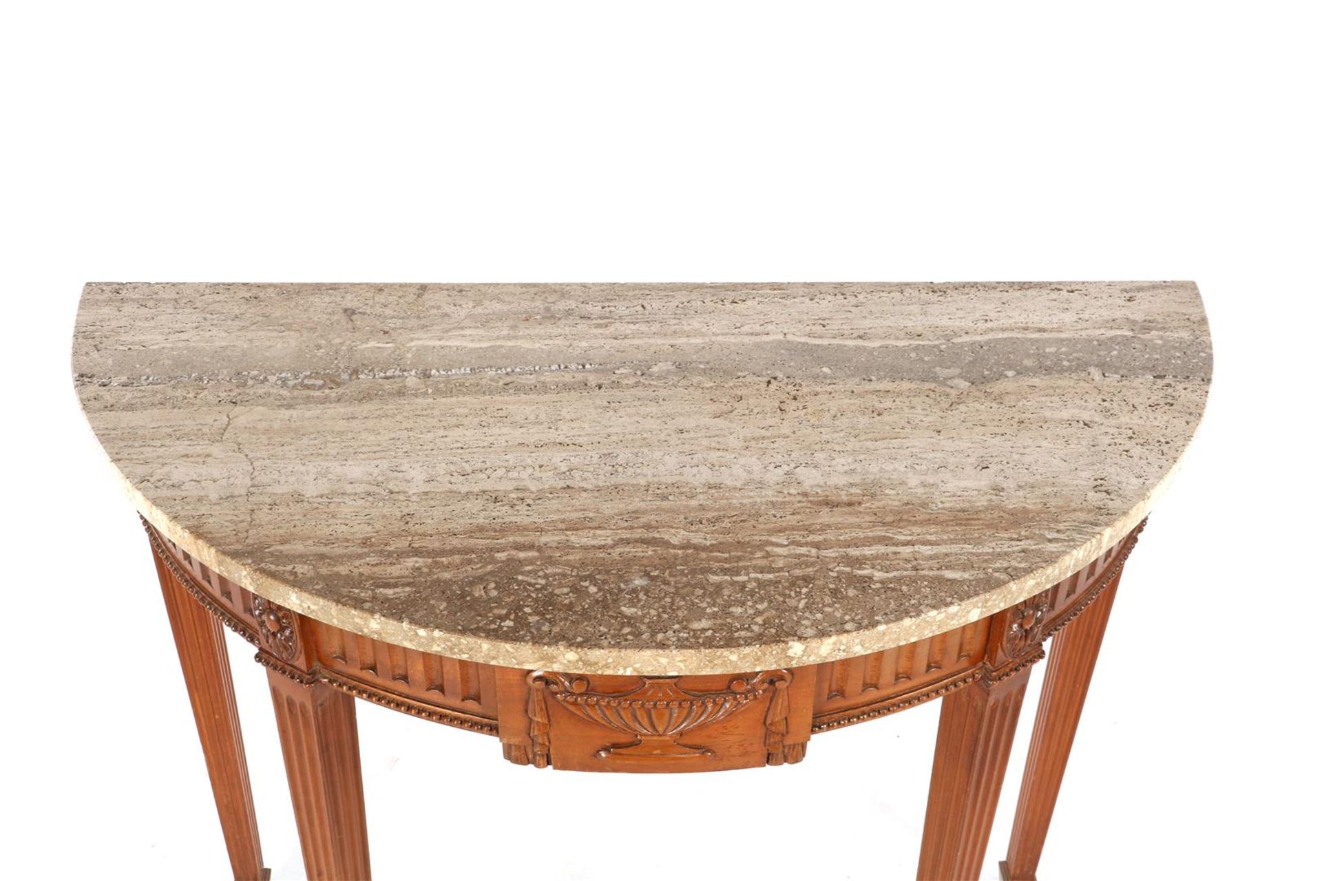 Walnut demi lune table - Image 2 of 2