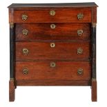 Oak 4-drawer commode