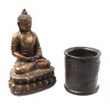 Brush pot and Buddha
