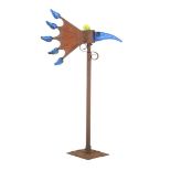 Metal 'wind vane' of a bird