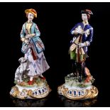 Naples Italy 2 porcelain statues